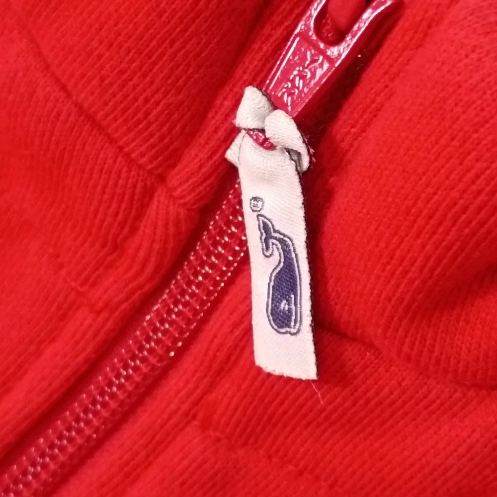 Vineyard Vines Mens XL Red Shep Shirt Quarter Zip Pullover Cotton 6K0483 Martha